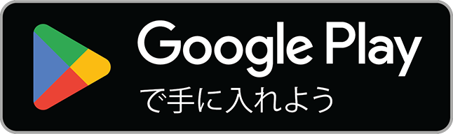 Import wederverkoop Grensoverschrijdend EC Google Play-logo met Japanse tekst eronder. Het logo heeft een kleurrijke driehoekige afspeelknop.